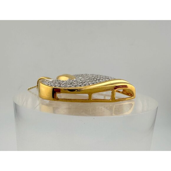 Bold & Beautiful 1 ct "Whole Heart" Diamond Necklace  - 14kt Gold Over Sterling - Picture 10 of 14